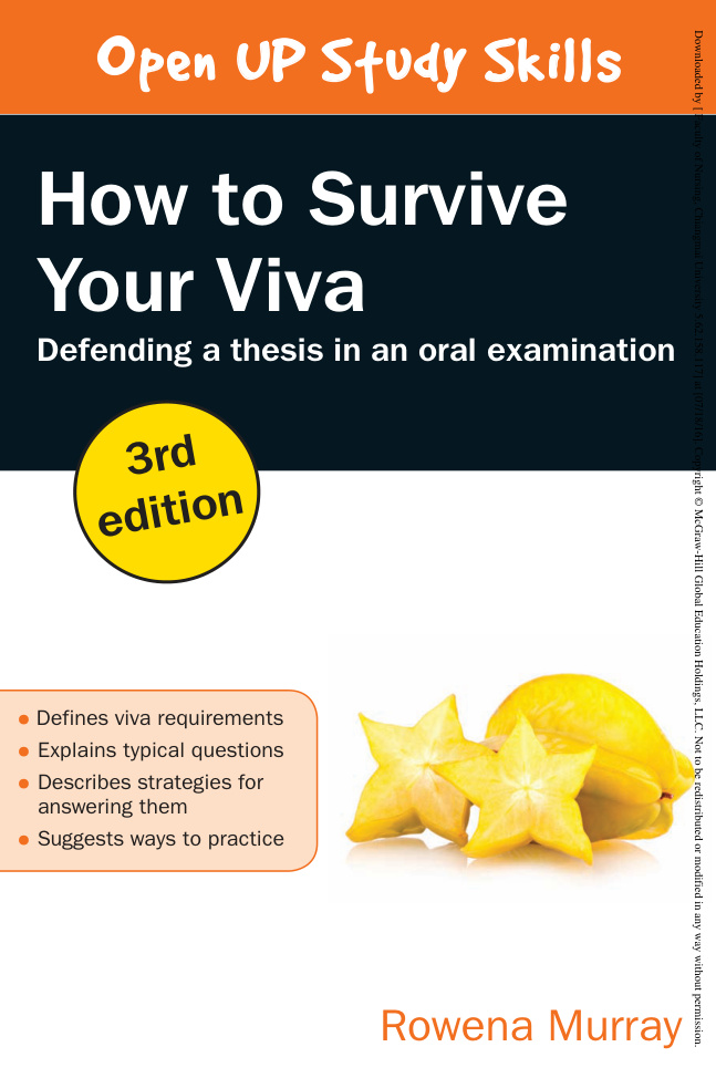 How to survive your viva_ defending a thesis in an oral examination